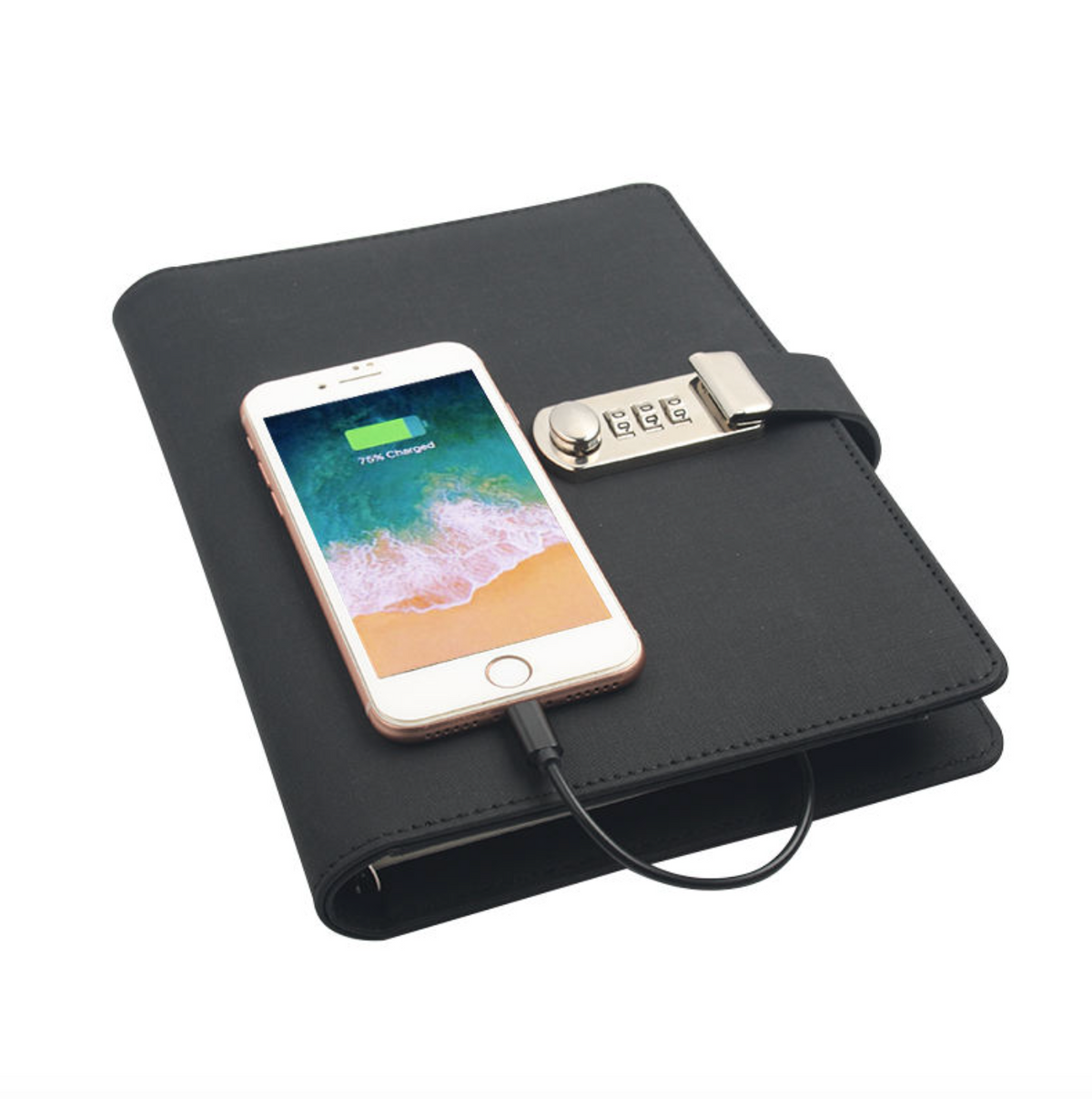 Smart Tech Office Essentials with Notebook, Agenda & Password Power Bank