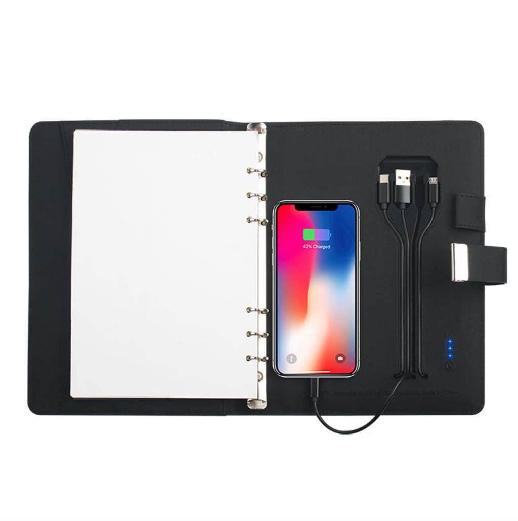 Smart Tech Office Essentials with Notebook, Agenda & Password Power Bank